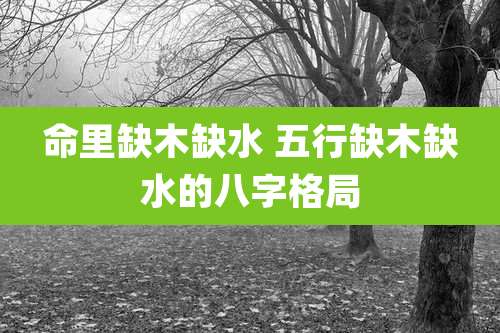 命里缺木缺水 五行缺木缺水的八字格局