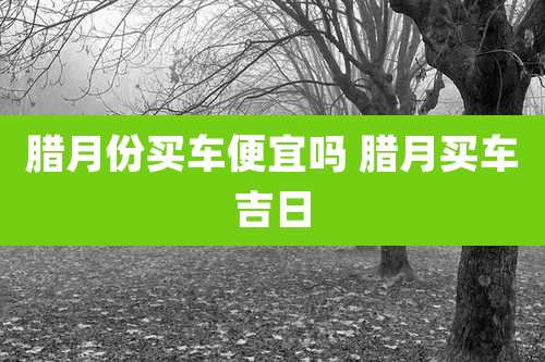 腊月份买车便宜吗 腊月买车吉日