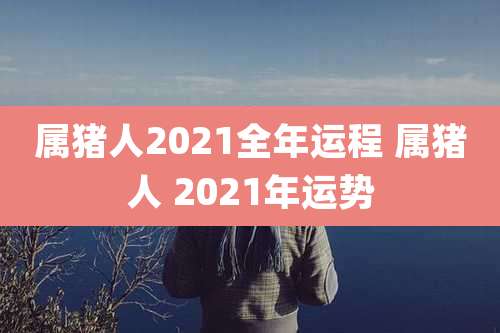 属猪人2021全年运程 属猪人 2021年运势
