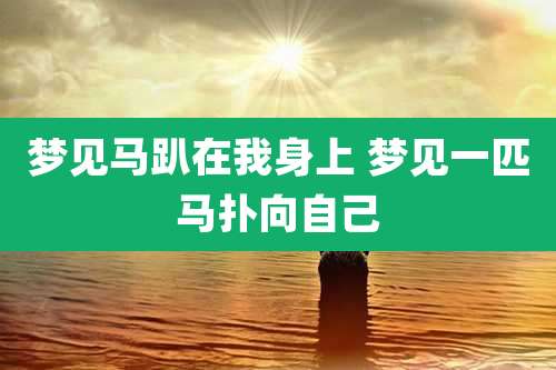 梦见马趴在我身上 梦见一匹马扑向自己