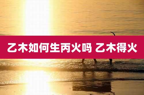 乙木如何生丙火吗 乙木得火