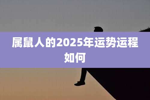 属鼠人的2025年运势运程如何