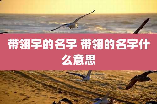 带翎字的名字 带翎的名字什么意思