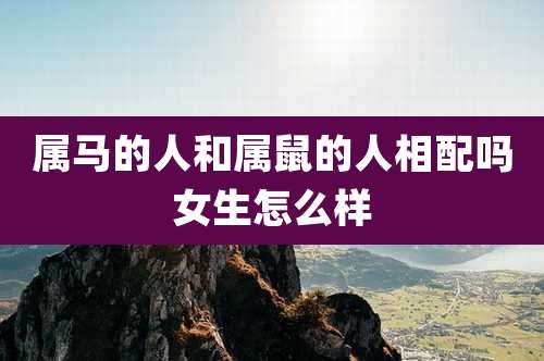 属马的人和属鼠的人相配吗女生怎么样