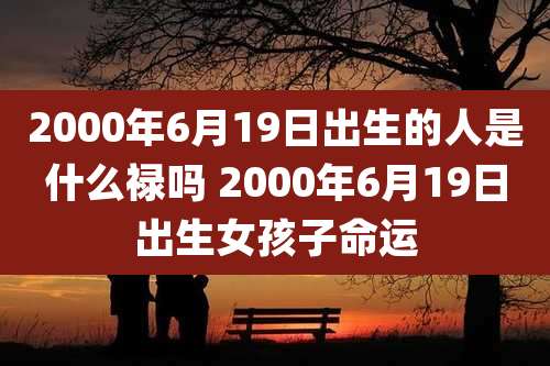 2000年6月19日出生的人是什么禄吗 2000年6月19日出生女孩子命运