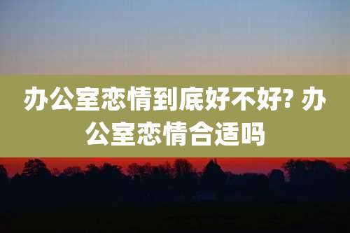 办公室恋情到底好不好? 办公室恋情合适吗