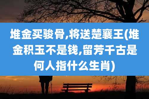堆金买骏骨,将送楚襄王(堆金积玉不是钱,留芳千古是何人指什么生肖)