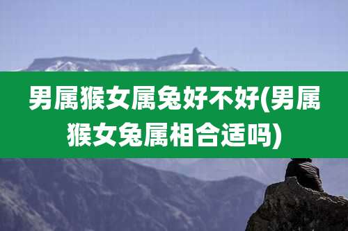 男属猴女属兔好不好(男属猴女兔属相合适吗)