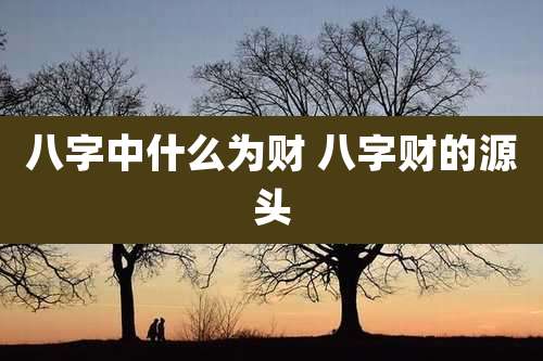八字中什么为财 八字财的源头