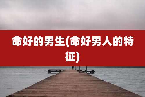 命好的男生(命好男人的特征)