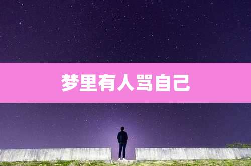 梦里有人骂自己