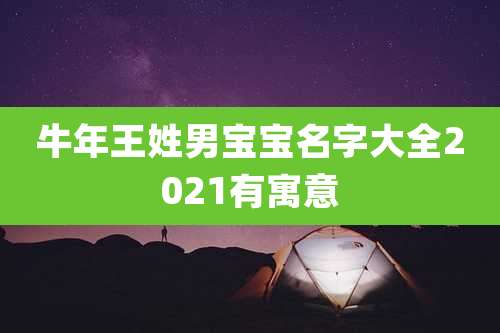 牛年王姓男宝宝名字大全2021有寓意
