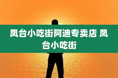 凤台小吃街阿迪专卖店 凤台小吃街