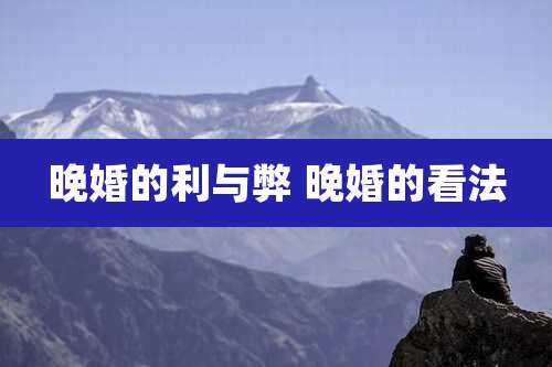 晚婚的利与弊 晚婚的看法