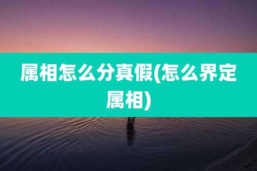 属相怎么分真假(怎么界定属相)