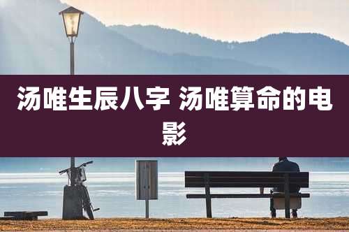 汤唯生辰八字 汤唯算命的电影