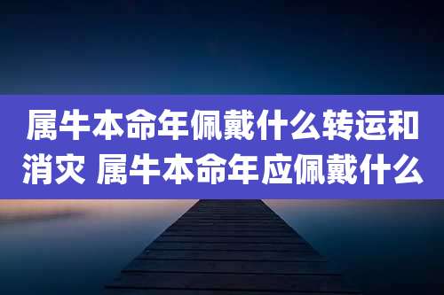属牛本命年佩戴什么转运和消灾 属牛本命年应佩戴什么