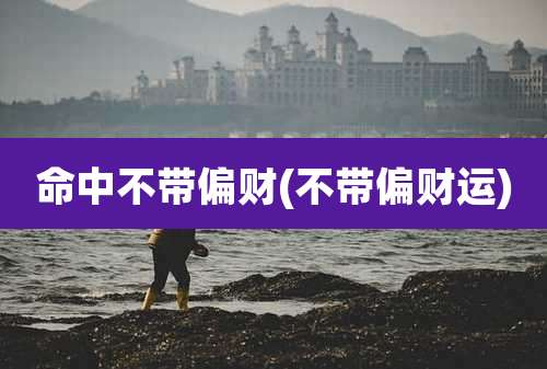 命中不带偏财(不带偏财运)