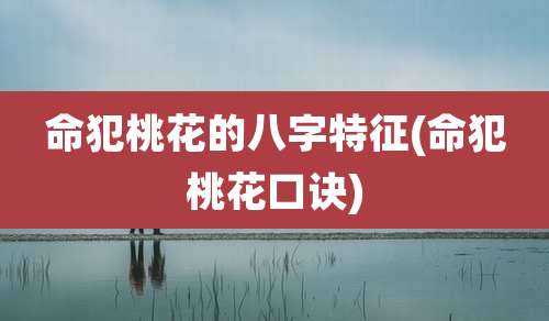 命犯桃花的八字特征(命犯桃花口诀)
