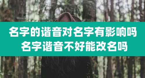名字的谐音对名字有影响吗 名字谐音不好能改名吗