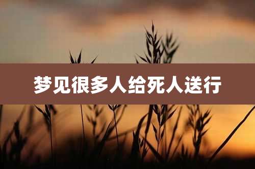 梦见很多人给死人送行