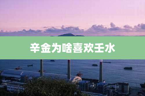 辛金为啥喜欢壬水