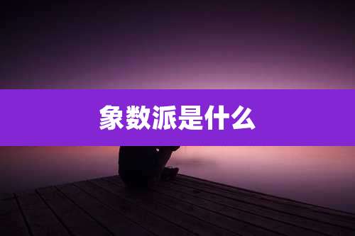 象数派是什么