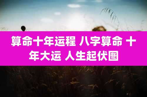 算命十年运程 八字算命 十年大运 人生起伏图