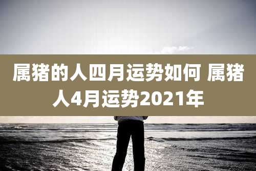 属猪的人四月运势如何 属猪人4月运势2021年