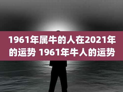 1961年属牛的人在2021年的运势 1961年牛人的运势