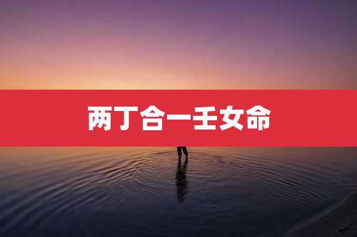两丁合一壬女命