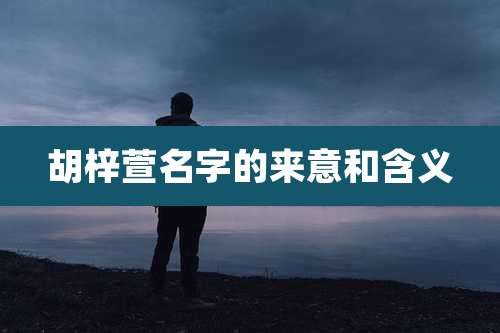 胡梓萱名字的来意和含义