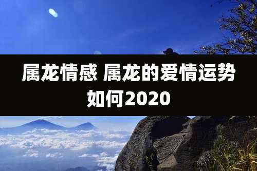 属龙情感 属龙的爱情运势如何2020