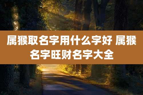 属猴取名字用什么字好 属猴名字旺财名字大全
