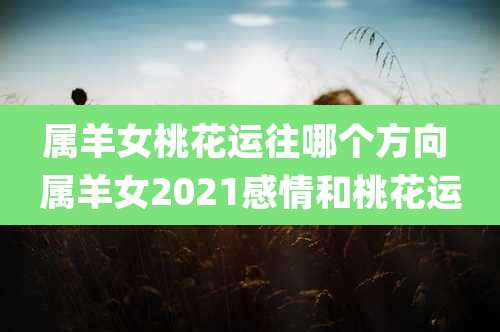 属羊女桃花运往哪个方向 属羊女2021感情和桃花运