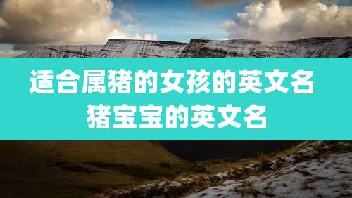 适合属猪的女孩的英文名 猪宝宝的英文名