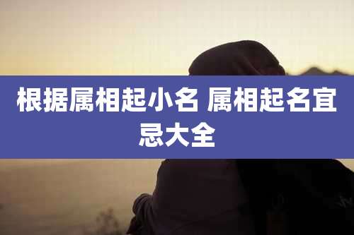 根据属相起小名 属相起名宜忌大全