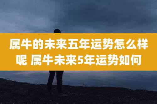 属牛的未来五年运势怎么样呢 属牛未来5年运势如何