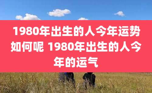 1980年出生的人今年运势如何呢 1980年出生的人今年的运气