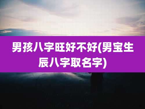 男孩八字旺好不好(男宝生辰八字取名字)