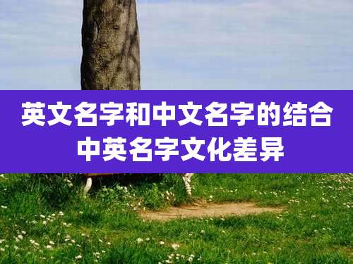 英文名字和中文名字的结合 中英名字文化差异