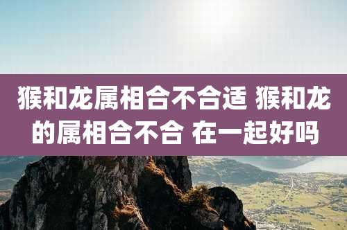 猴和龙属相合不合适 猴和龙的属相合不合 在一起好吗