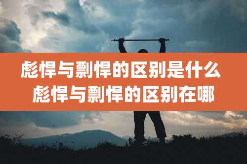 彪悍与剽悍的区别是什么 彪悍与剽悍的区别在哪