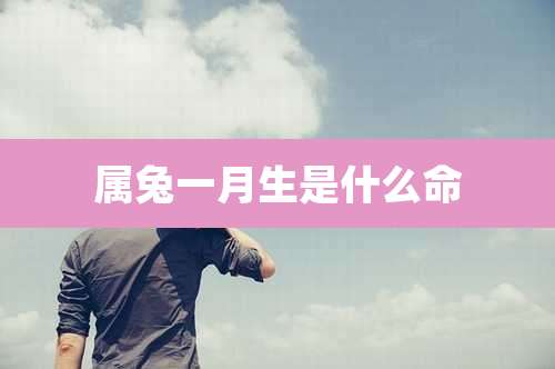 属兔一月生是什么命