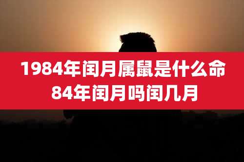 1984年闰月属鼠是什么命 84年闰月吗闰几月