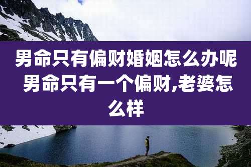 男命只有偏财婚姻怎么办呢 男命只有一个偏财,老婆怎么样