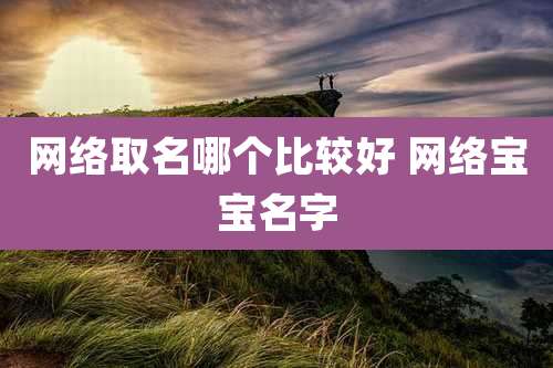 网络取名哪个比较好 网络宝宝名字