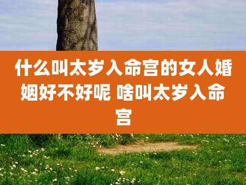 什么叫太岁入命宫的女人婚姻好不好呢 啥叫太岁入命宫