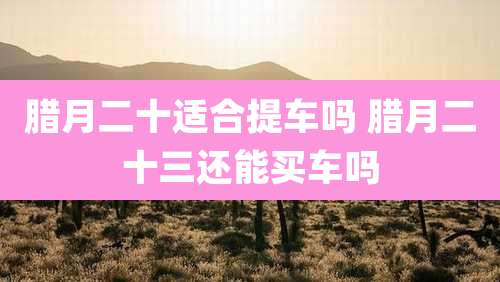 腊月二十适合提车吗 腊月二十三还能买车吗
