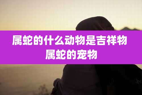 属蛇的什么动物是吉祥物 属蛇的宠物